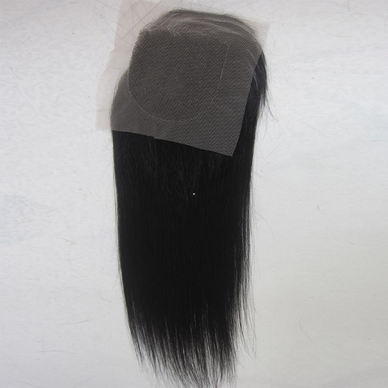 Lace topper - Natural black Remy human hair lace top crown hair pieces